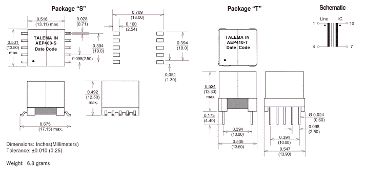 Dimensions & Pins